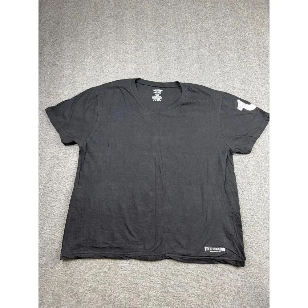 True Religion Black Cotton‎ T-Shirt Size Extra Large